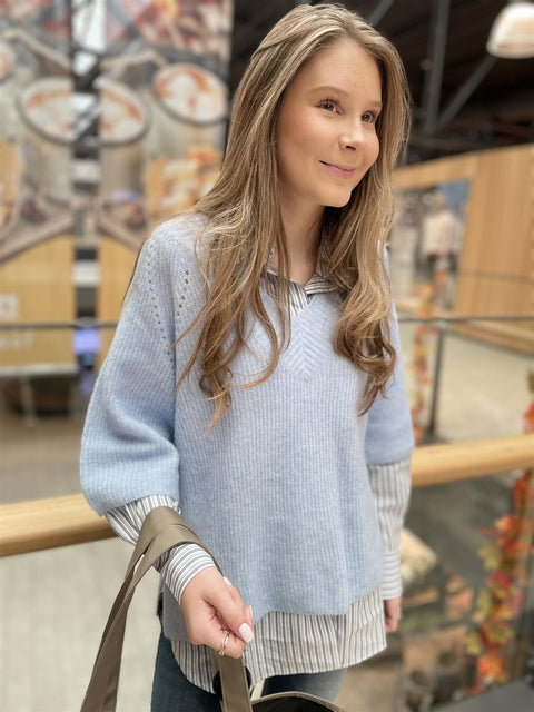 MMTaci 3/4 V-Neck Knit