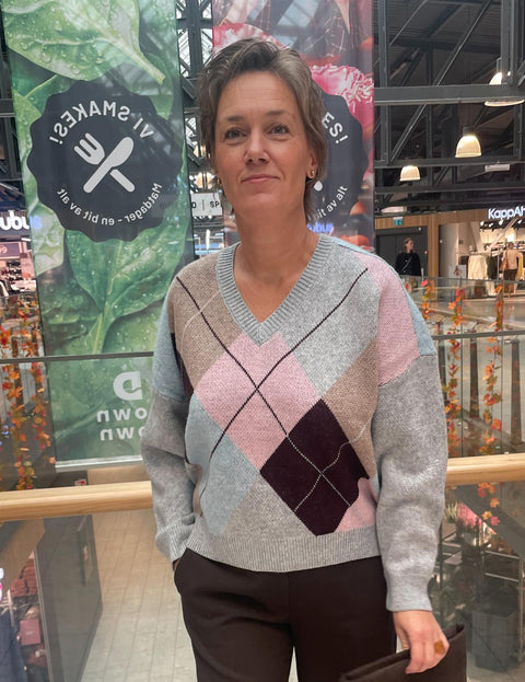 MajaCC Check V-Knit