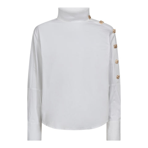 SannaCC Asym Button Blouse