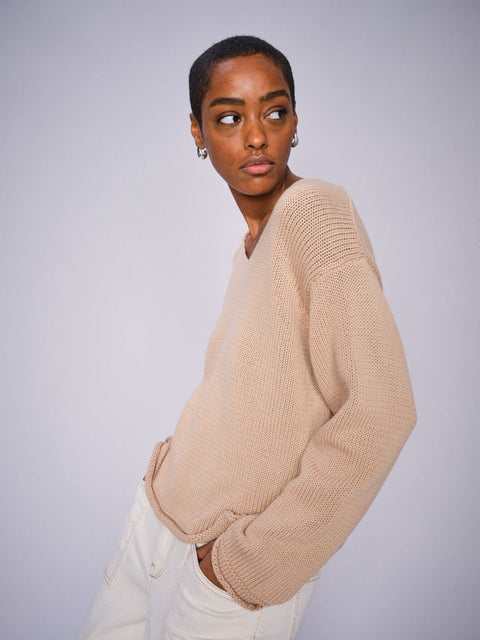 Bine LS V-neck Knit