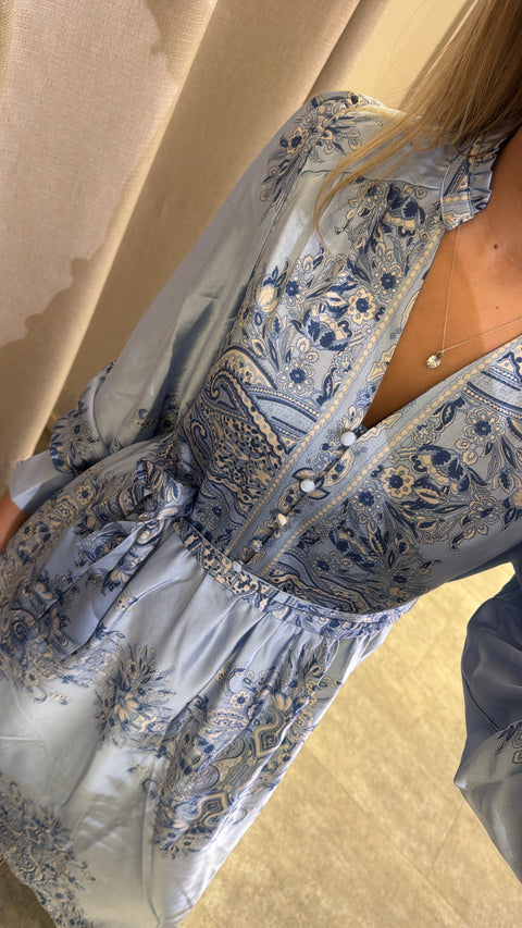 Nova Paisley Border Dress