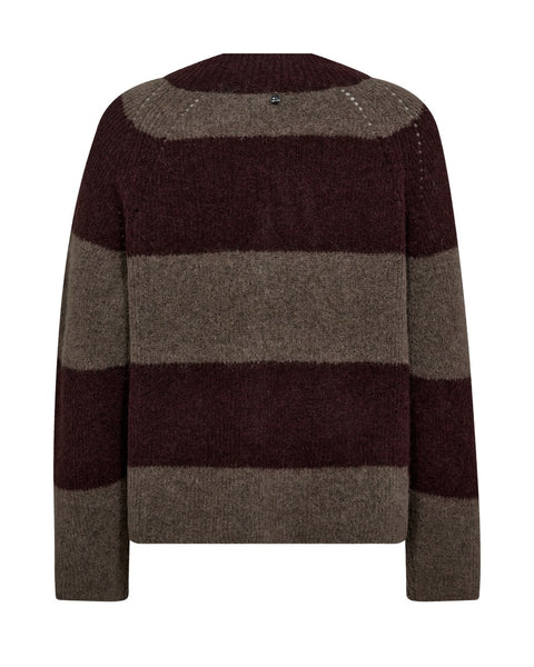 MMTaci Stripe LS V-Neck Knit