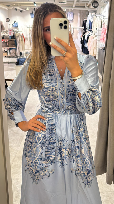 Nova Paisley Border Dress