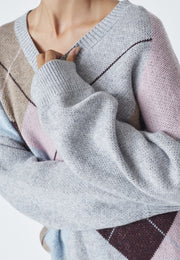 MajaCC Check V-Knit