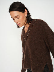 MMZora V-Neck Bead Knit