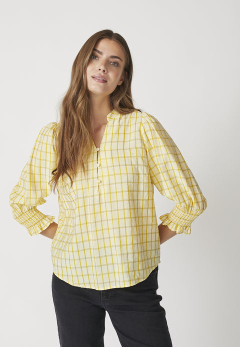 MangoCC Check SS Blouse