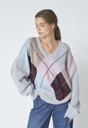 MajaCC Check V-Knit