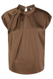 Fleur Drapy Satin Blouse
