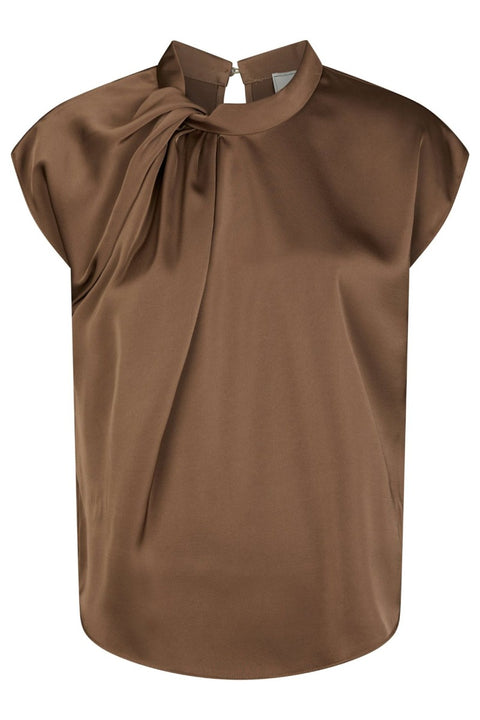 Fleur Drapy Satin Blouse