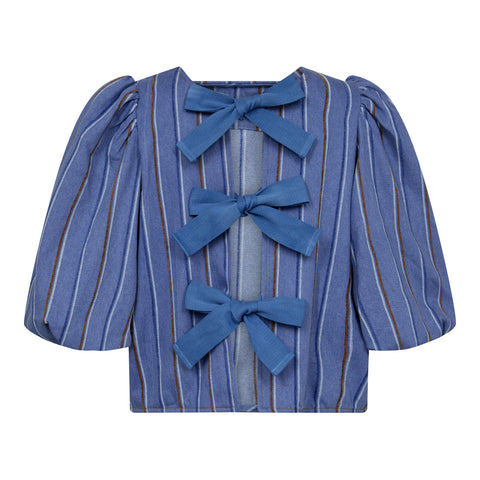 BrookeCC Stripe Bow Blouse