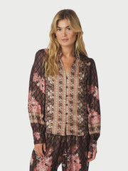 Massima Botanical Border Blouse