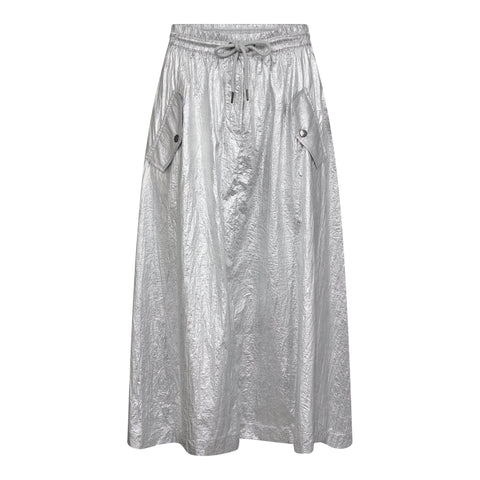 Metal Utility Skirt Silver