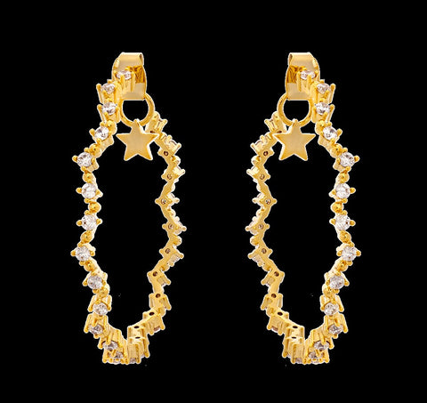 Petit Capella earrings - Crystal (Gold)