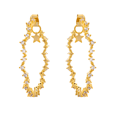 Petit Capella earrings - Crystal (Gold)