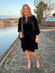 Viggase Long Dress Black